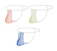 BIATWOWR Herren Transparent Strings Durchsichtiges Sexy Mesh Tanga Unterwäsche Männer Low Rise Unterhosen Atmungsaktiv Weiche G-String 2XL Pack of 3