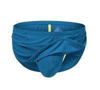 BIATWOWR Men's Color Block Sexy G-String Jockstrap - Breathable Seamless No Bulk Enhanced Pouch Underwear Green-XL