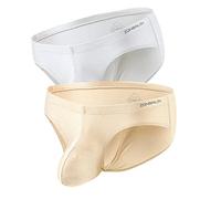 BIATWOWR Mens Underwear Briefs Ice Silk Sexy Bulge Enhancing Low Rise Boxer Brief Man Pants Multipack XL