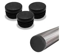 Biaungdo Lot de 24 bouchons ronds en plastique de 2,5 cm pour pieds de table, chaise - Noir - 25 mm