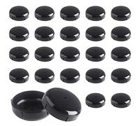 Biaungdo Lot de 24 patins de meubles de terrasse en fer forgé de 3,8 cm, patins de protection ronds pour pieds de chaise d'extérieur, embouts de pieds (noir)