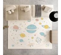 Biauyaii Univers Planète Tapis de Porte Lavable Petit 50x80cm Science-Fiction Dessin Animé Carpet de Sol Antidérapant à l'intérieur Rug Poils Courts pour Interieur Entrée, l'entrée du Hall