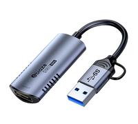 biaze Carte de capture vidéo HDMI 4K 60 Hz, entrée USB/Type-C 1080P 60 Hz, compatible avec Switch/PS5/ordinateur portable/téléphone mobile/caméra MS2130/Live, pas de pilote nécessaire, OBS/Zoom