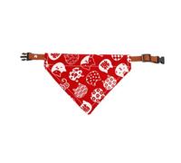 Bib de Triangle de Chat, Écharpe à Animaux de Compagnie Mohair Réglable pour Les Chats et Les Petits Chiens, Un Joli Bavoir Festif pour Le Nouvel an et Noël (Rouge)