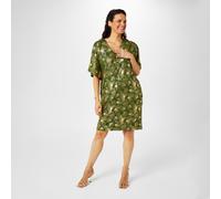 Biba Biba Zip Front Jersey Dress Khaki Foil 8 (XS) Female