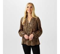 Biba Button Through Blouse Mini léopard 8 (XS) Female