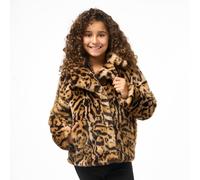 Biba Junior Girls Biba Faux Fur Jacket Léopard Âge 11-12 Female