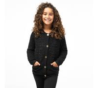 Biba Junior Girls Biba Fluffy Cardigan Black Shimmer Âge 7-8 Female