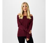 Biba Knitted Bardot Jumper Bordeaux 12 (M) Female