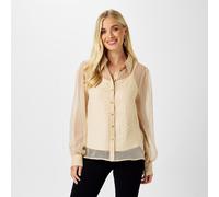 Biba Metallic Shirt Crème 10 (S) Female