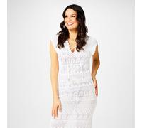 Biba Pointelle Knit Maxi Dress Ivoire 8 (XS) Female