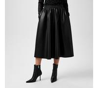 Biba Pu Full Skirt Noir 8 (XS) Female