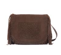 Biba Suede Fringe Shoulder Bag Chocolat Taille unique Female