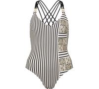 Biba Women's Kayla Plunge Swimsuit Logo Stripe 8 (XS) Female