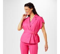 Biba Women's Linen Short Sleeve Overcoat Rose 16 (XL) Female