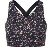 Biba Women's Move Ms Racerback Medium Impact Sports Bra Léopard noir 12 (M) Female