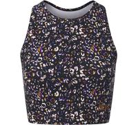 Biba Women's Move Tank Scoop Cropped Performance Gym Vest Léopard noir 8 (XS) Female