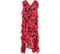 Biba Women's Ruffle Dip Slip Dress Imprimé floral 14 (L) Female