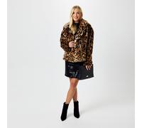 Biba Biba Short Faux Fur Jacket Léopard 14 (L) Female
