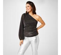 Biba X Tess Daly One Shoulder Top Noir/Or 16 (XL) Female