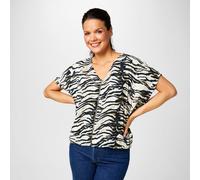 Biba Biba Zip Front Top Zèbre kaki 18 (2XL) Female