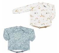 BIBaDO - Bavoirs à manches longues pour bébé - Bébés et tout-petits de 6 à 36 mois - Bavoir de diversification menée par l'enfant - Facile à essuyer, doux et imperméable
