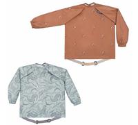 BIBaDO - Bavoirs pour bébé et tout-petit, bavoir pour sevrage guidée par le bébé, bavoir à manches longues, bavoirs pour bébé faciles à nettoyer pour manger, bavoirs à manches longues ajustables pour