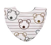Bibbilyboo Bavoir imperméable pour bébé de 0 à 2 ans - Très absorbant et naturellement antibactérien - Tissu réglable, imperméable et respirant - Bavoirs de dentition primés, Ours., S