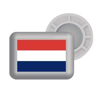 BibBits Startnummer Magneetjes Vlag NED one size
