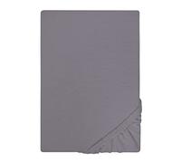 biberna Drap-Housse en Jersey 0077155 Argent/Gris 1x 180x200 cm - 200x200 cm