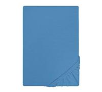 biberna Drap-Housse en Jersey 0077155 Bleu Azur 1x 180x200 cm - 200x200 cm