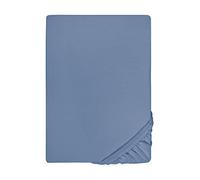 biberna Drap-Housse en Jersey Extensible 0077144 1x 90x190 cm - 100x200 cm, Bleu