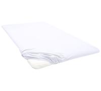 Biberna Drap-housse en jersey pour surmatelas (blanc, 90-100 x 200 cm)
