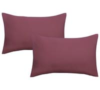 BIBERNA, Lot de 2 housses de coussin en jersey fin (Violet, 40x60cm)