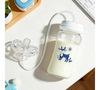 Biberon À Lait Réglable Mains Libres - 300ML Silicone Étanche | Anti-colique | Débit Rapide | Biberon Bébé Portable | Pour Maison Camping Pique-nique