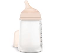 Suavinex, Biberon Anti Colique Zero Zero, avec Tétine Débit Moyen (M), pour Bébés +3 Mois, Idéal pour l'Allaitement Mixte, Tétine Imitant le Sein, 270 ml