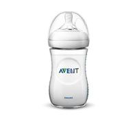 Biberon Avent Naturel 260 Ml Transparent Silicone