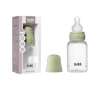 Biberon BIBS d’une capacité de 150 ml avec tétine en silicone - fonction anti-colique, sans bisphénol A, tétine ronde, débit lent, convient aux nouveau-nés - Sage