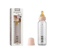 Biberon BIBS d’une capacité de 225 ml avec tétine en silicone - fonction anti-colique, sans bisphénol A, tétine ronde, débit moyen, convient aux nouveau-nés - Blush