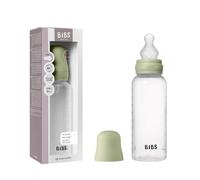Biberon BIBS d’une capacité de 270 ml avec tétine en silicone - fonction anti-colique, sans bisphénol A, tétine ronde, débit moyen, convient aux nouveau-nés - Sage