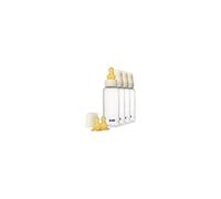 Biberon BIBS Pack de 4 270 ml tétine latex naturel anti-colique débit moyen Ivoire
