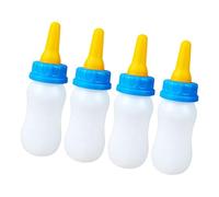 Biberon d ' allaitement pour animaux 4 pièces pour bébé de bétail avec conception anti-fuite et tétines en silicone souple outil d ' alimentation facile à nettoyer mangeoires pour animaux de bébé