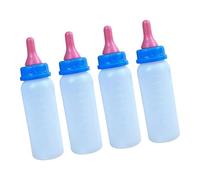Biberon d ' allaitement pour animaux 4 pièces pour bébé de bétail avec conception anti-fuite et tétines en silicone souple outil d ' alimentation facile à nettoyer mangeoires pour animaux de bébé