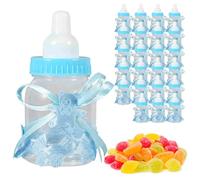 Biberon de Bonbons Baby Shower, Biberon à Remplir Bonbons Boîte Cadeau Feeder Style Mini Bouteille Garçon Fille Nouveau-né Infant Baptême Anniversaire Décoration (Bleu*24pcs)