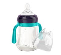 Biberon de Lait Pour Bébé à Tétine en Silicone 240 ml | Portable, Anti-Fuite Pour l'Allaitement et le Coucher