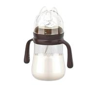 Biberon de lait pour bébé, biberons pour bébés allaités | Biberon à tétine en silicone de 240 ml | Biberons d'allaitement avec poignées, biberon portable pour bébés garçons et filles