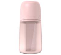 Suavinex - Biberon en silicone SX Pro - Tétine, valve anti-colique, 240 ml, débit M - Rose
