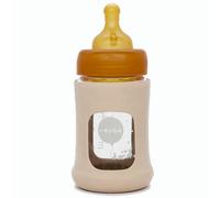 Biberon en verre avec housse de protection - sand - 150 ml beige TU