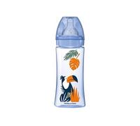 Biberon Initiation+ anti-coliques 3 vitesses Bleu Pompier 330 ml
