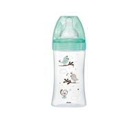Biberon Initiation+ Anti-Coliques 3 Vitesses en Verre +0m Vert Oiseaux 270ml